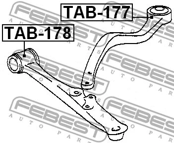 Mounting, control/trailing arm