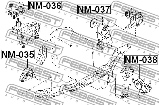 Mounting, engine