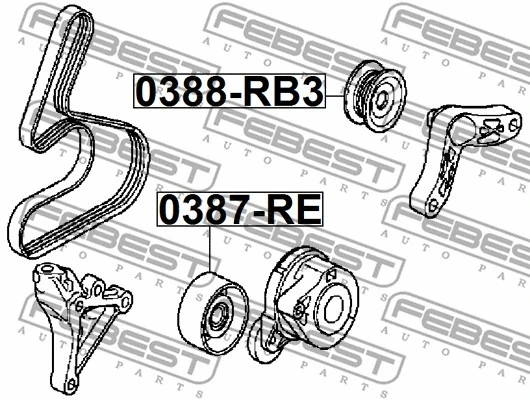 Tensioner Pulley, V-ribbed belt