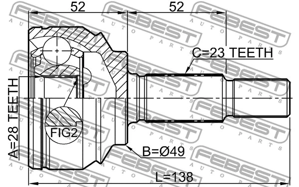 Joint Kit, drive shaft (2410-LOGII)