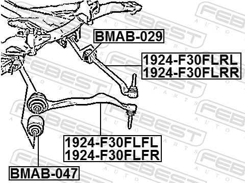 Control/Trailing Arm, wheel suspension (1924-F30FLFL)