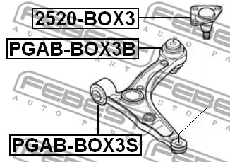 Mounting, control/trailing arm