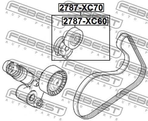 Belt Tensioner, V-ribbed belt