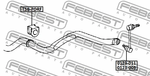 Mounting, stabiliser bar (TSB-FORF)