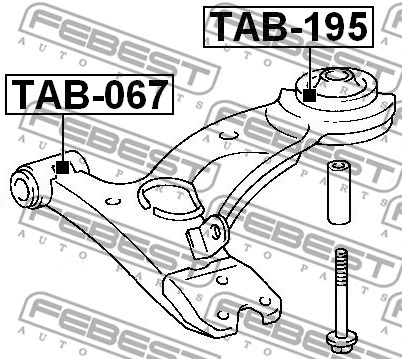 Mounting, control/trailing arm