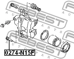 Guide Bolt, brake caliper