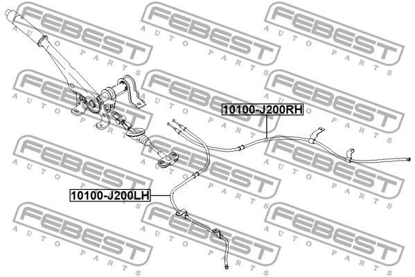 Cable Pull, parking brake (10100-J200RH)