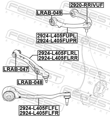 Control/Trailing Arm, wheel suspension (2924-L405FLRL)