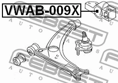 Mounting, control/trailing arm