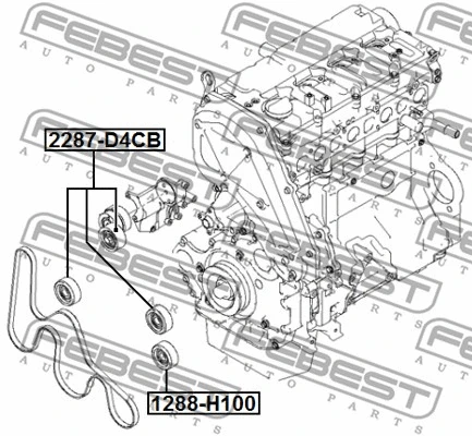 Tensioner Pulley, V-ribbed belt