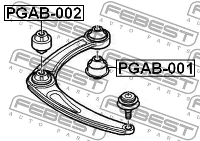 Mounting, control/trailing arm