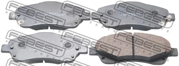 Brake Pad Set, disc brake (0101-AZT250F)