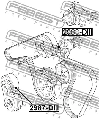 Tensioner Pulley, V-ribbed belt