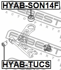 Mounting, control/trailing arm (HYAB-SON14F)