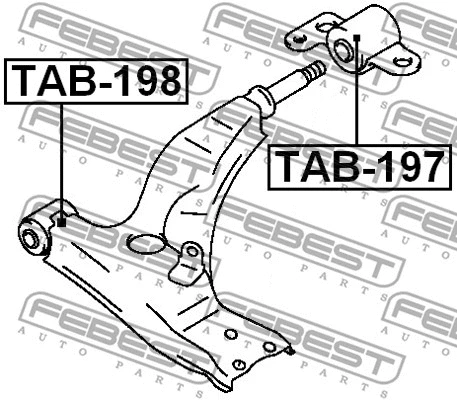 Mounting, control/trailing arm