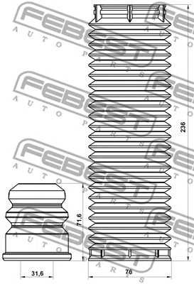 Dust Cover Kit, shock absorber
