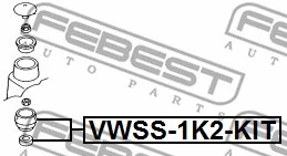 Repair Kit, suspension strut support mount