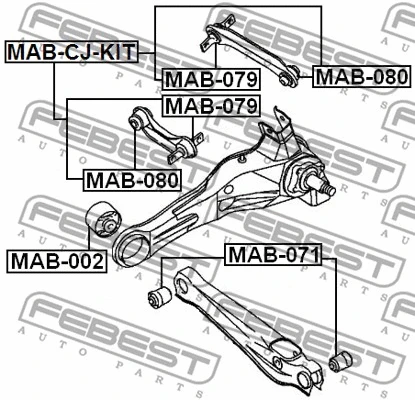 Mounting, control/trailing arm