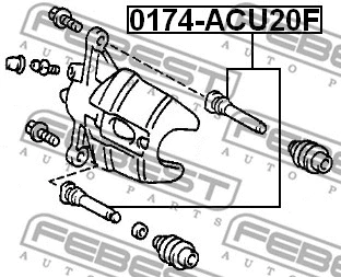 Guide Bolt, brake caliper