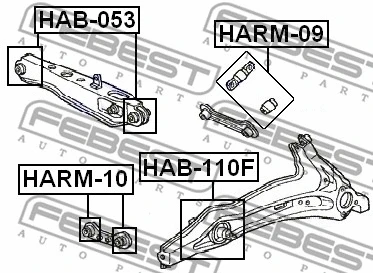 Mounting, control/trailing arm