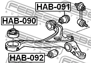 Mounting, control/trailing arm