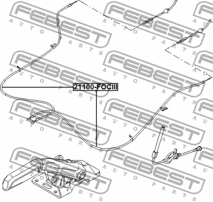 Cable Pull, parking brake (21100-FOCIII)