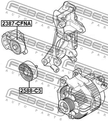 Deflection/Guide Pulley, V-ribbed belt