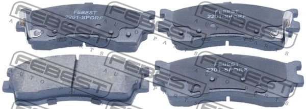 Brake Pad Set, disc brake (2201-SPORF)