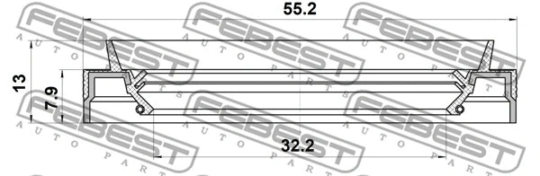 Shaft Seal, drive shaft (95JEY-34550813R)