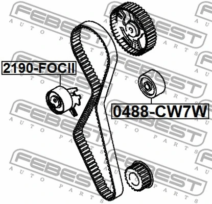 Deflection/Guide Pulley, timing belt
