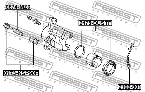 Spring, disc brake pad (2103-001)