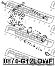 Guide Bolt, brake caliper