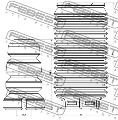 Dust Cover Kit, shock absorber