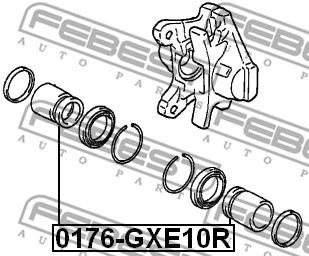 Piston, brake caliper