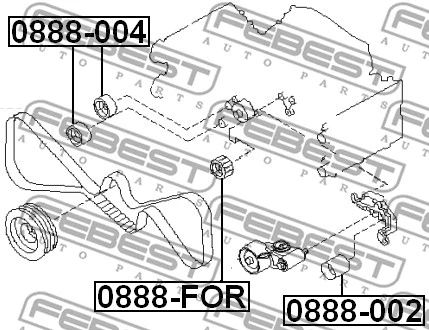 Deflection/Guide Pulley, timing belt