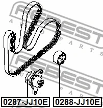 Deflection/Guide Pulley, V-ribbed belt
