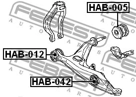Mounting, control/trailing arm
