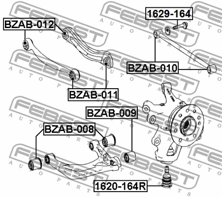 Mounting, control/trailing arm