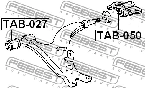 Mounting, control/trailing arm