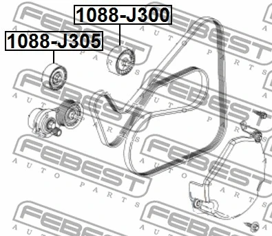 Deflection/Guide Pulley, V-ribbed belt