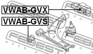 Mounting, control/trailing arm