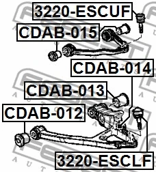Mounting, control/trailing arm
