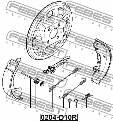 Accessory Kit, parking brake shoes