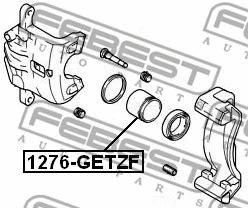 Piston, brake caliper