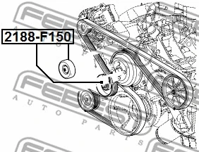 Deflection/Guide Pulley, V-ribbed belt