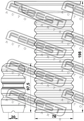 Dust Cover Kit, shock absorber
