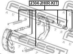 Accessory Kit, parking brake shoes