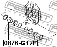Piston, brake caliper