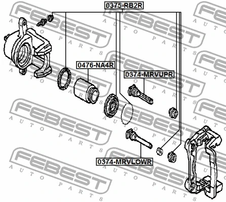 Guide Bolt, brake caliper