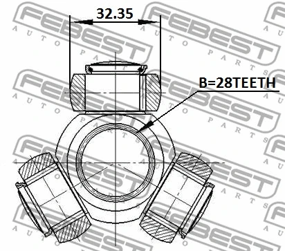 Spider Assembly, drive shaft (0716-RS415)